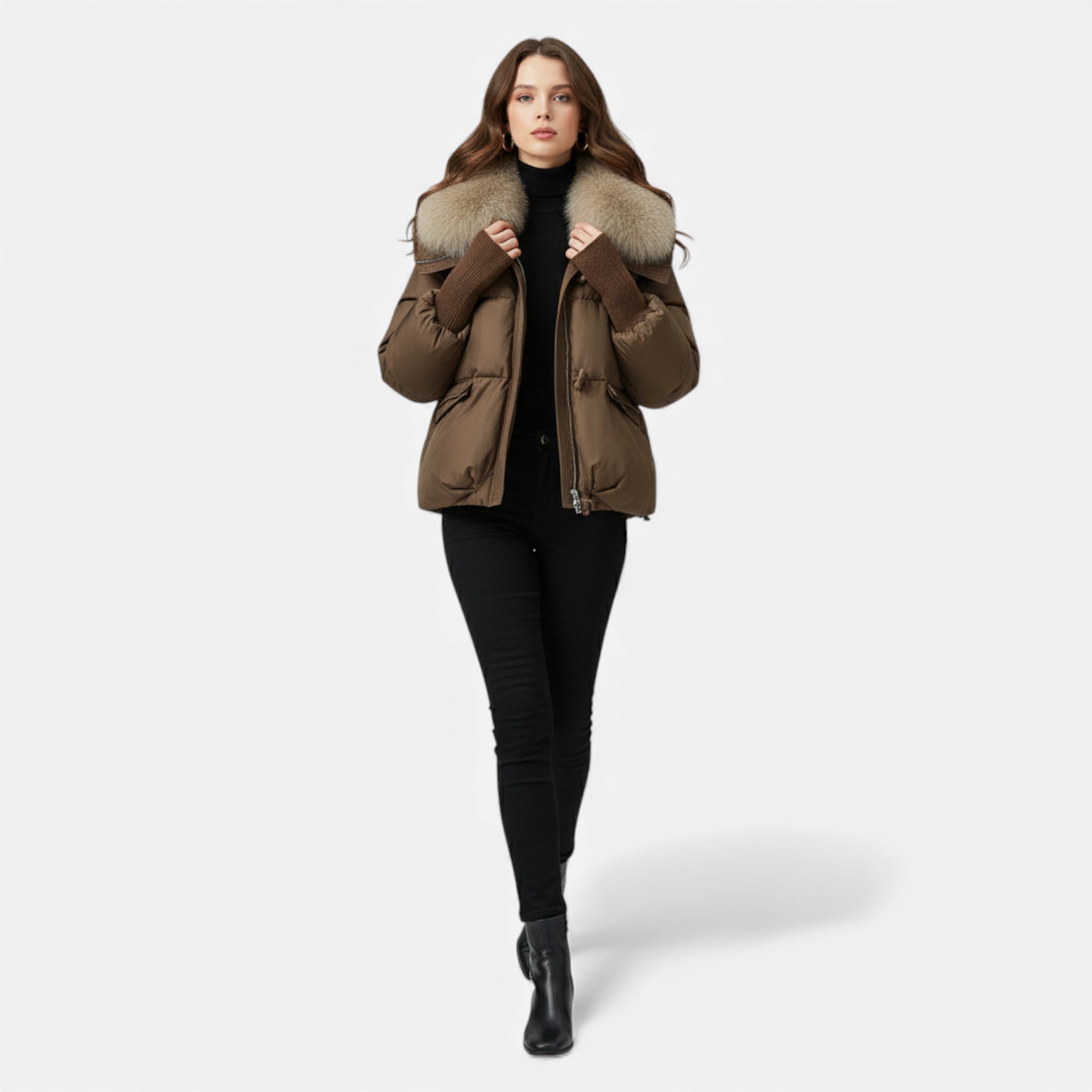 Célouris | Women’s Fur-Collar Winter Puffer Jacket