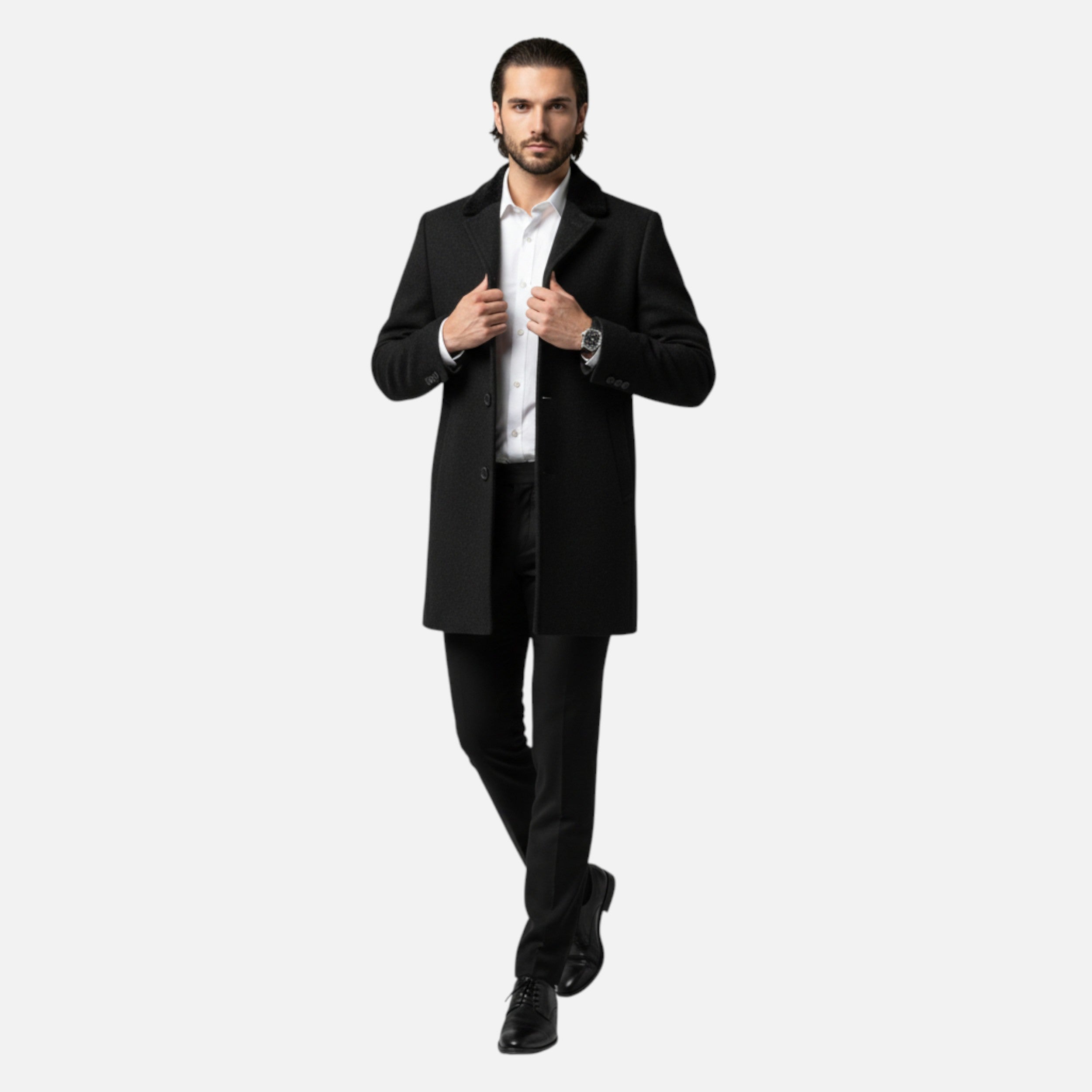 Célouris | Men’s Classic Long Lapel Coat