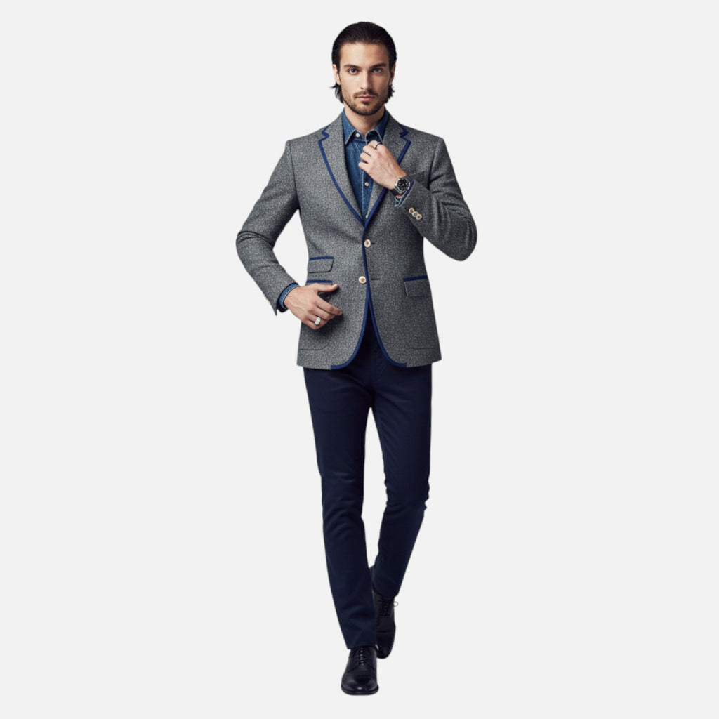 Célouris | Men’s Wool‑Blend Heritage Blazer