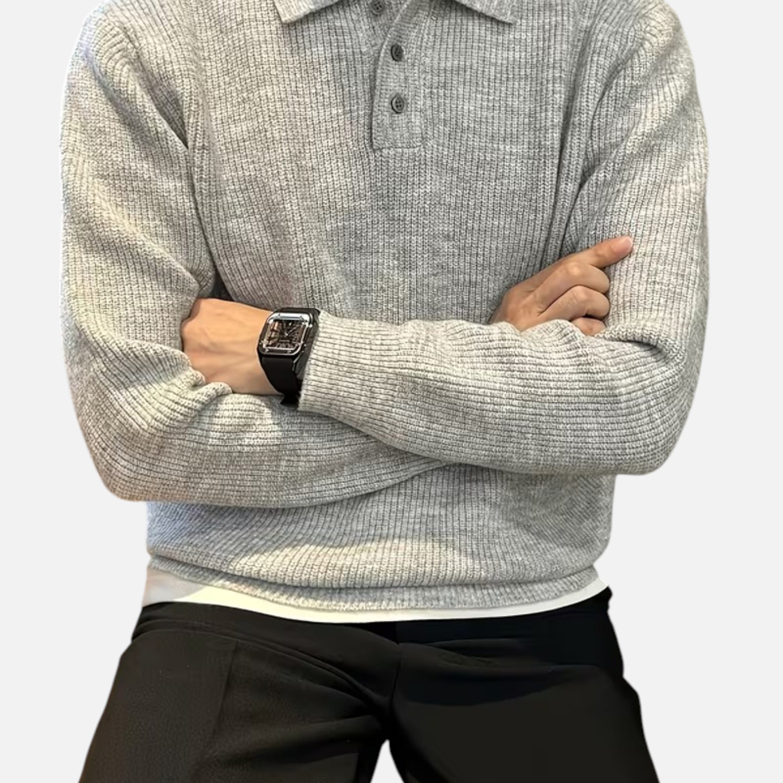 Célouris | Men’s Button-Front Knit Sweater