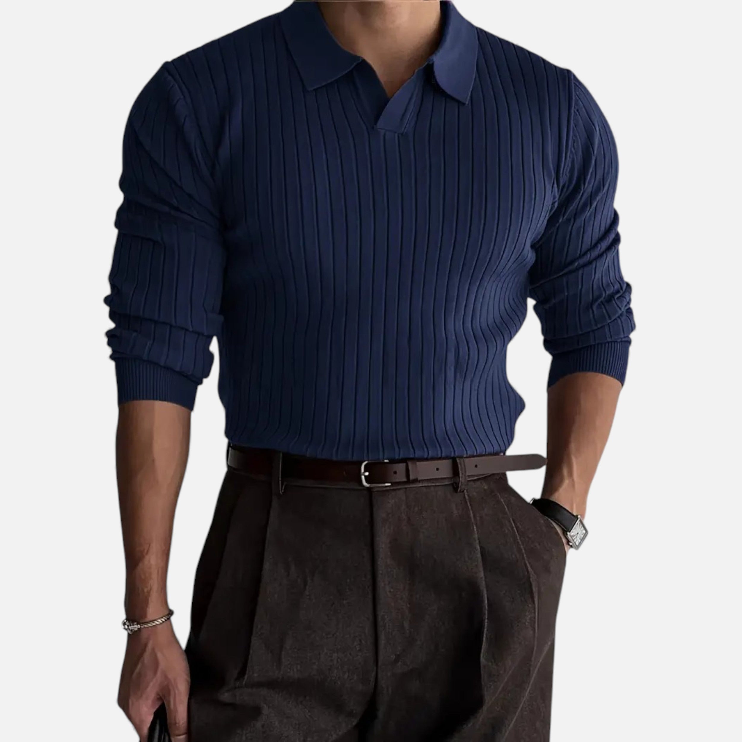 Célouris | Men’s Formal Collar Knit Sweater